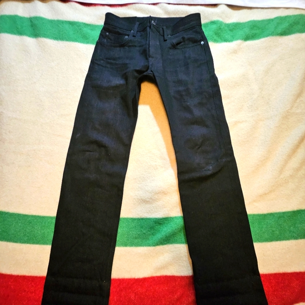 Men's Ginew Crow Wing Jeans - Black-on-Black - Size 32 - Made in USA
